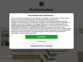 'hochzeitsplaza.de' screenshot