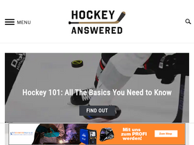 'hockeyanswered.com' screenshot