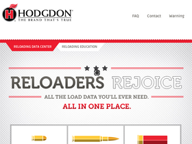 'hodgdonreloading.com' screenshot