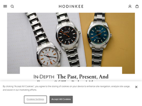 'hodinkee.com' screenshot