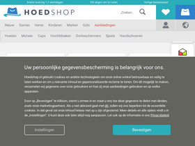 'hoedshop.nl' screenshot