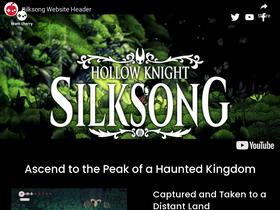 'hollowknightsilksong.com' screenshot