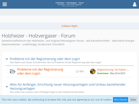'holzheizer-forum.de' screenshot