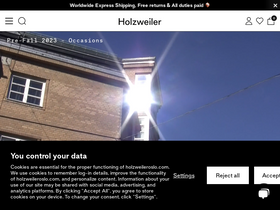 'holzweileroslo.com' screenshot