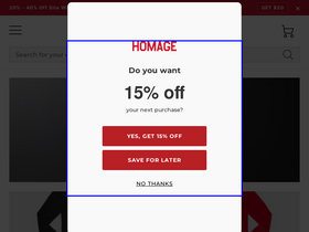 'homage.com' screenshot