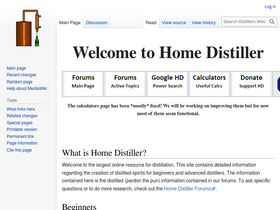 'homedistiller.org' screenshot
