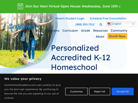 'homeschoolacademy.com' screenshot