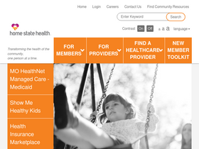 'homestatehealth.com' screenshot