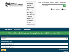 'hometownbanks.com' screenshot