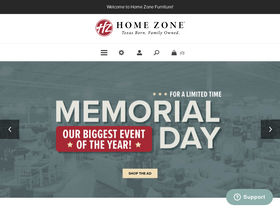'homezonefurniture.com' screenshot