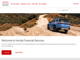 'hondafinancialservices.com' screenshot