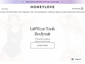 'honeylove.com' screenshot