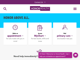 'honorhealth.com' screenshot