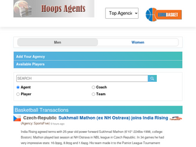 'hoopsagents.com' screenshot