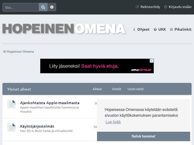 'hopeinenomena.fi' screenshot