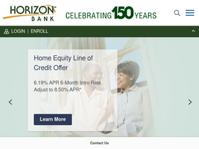 'horizonbank.com' screenshot