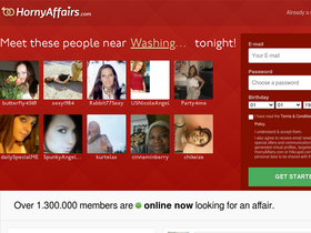 'hornyaffairs.com' screenshot