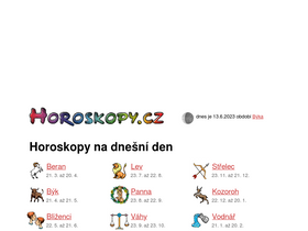 'horoskopy.cz' screenshot