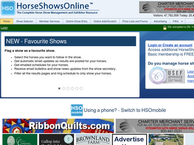 'horseshowsonline.com' screenshot