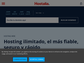 'hostalia.com' screenshot