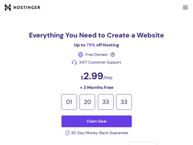 'hostinger.com' screenshot