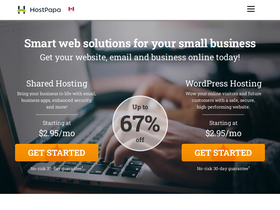 'hostpapa.ca' screenshot
