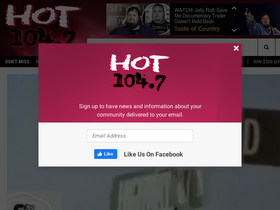 'hot1047.com' screenshot