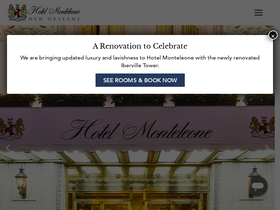 'hotelmonteleone.com' screenshot