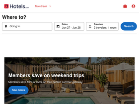 'hotels.com' screenshot