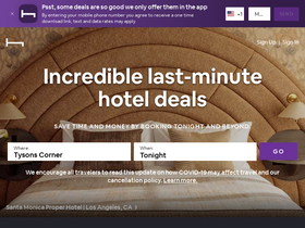 'hoteltonight.com' screenshot