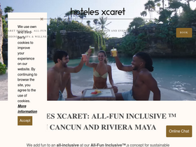 'hotelxcaret.com' screenshot