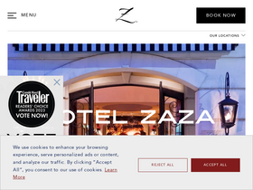 'hotelzaza.com' screenshot