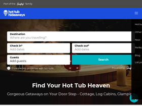 'hottubhideaways.com' screenshot