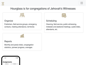 'hourglass-app.com' screenshot