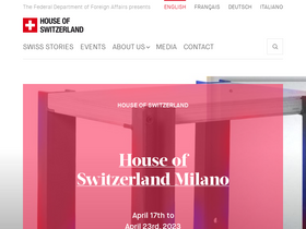 'houseofswitzerland.org' screenshot