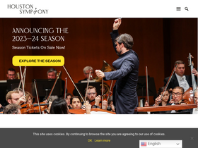 'houstonsymphony.org' screenshot