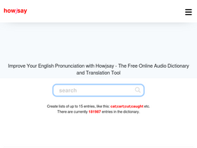 'howjsay.com' screenshot