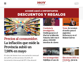 'hoydia.com.ar' screenshot