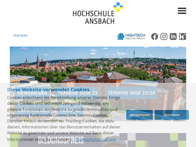 'hs-ansbach.de' screenshot