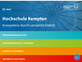 'hs-kempten.de' screenshot