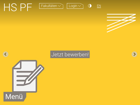'hs-pforzheim.de' screenshot