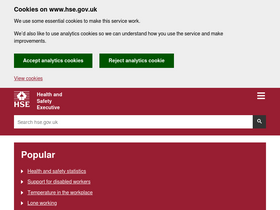 'hse.gov.uk' screenshot