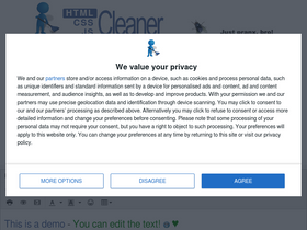 'html-cleaner.com' screenshot