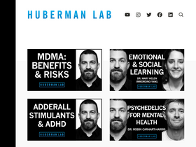 'hubermanlab.com' screenshot