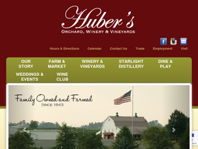 'huberwinery.com' screenshot