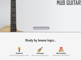 'hubguitar.com' screenshot