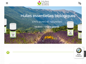 'huiles-et-sens.com' screenshot