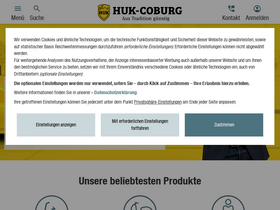 'huk.de' screenshot