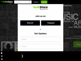 'hulkshare.com' screenshot