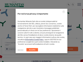 'humanitas.it' screenshot
